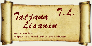 Tatjana Lišanin vizit kartica